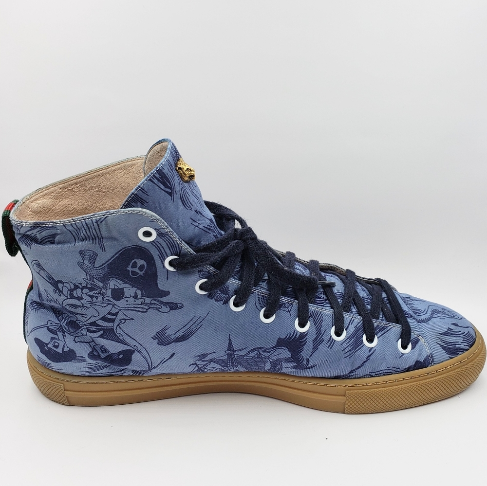 GUCCI Disney Donald Duck Pirate Captain Blue SEASTORM Sneakers Shoes UK 10 US 11